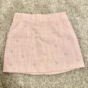 Francesca’s pink mini skirt